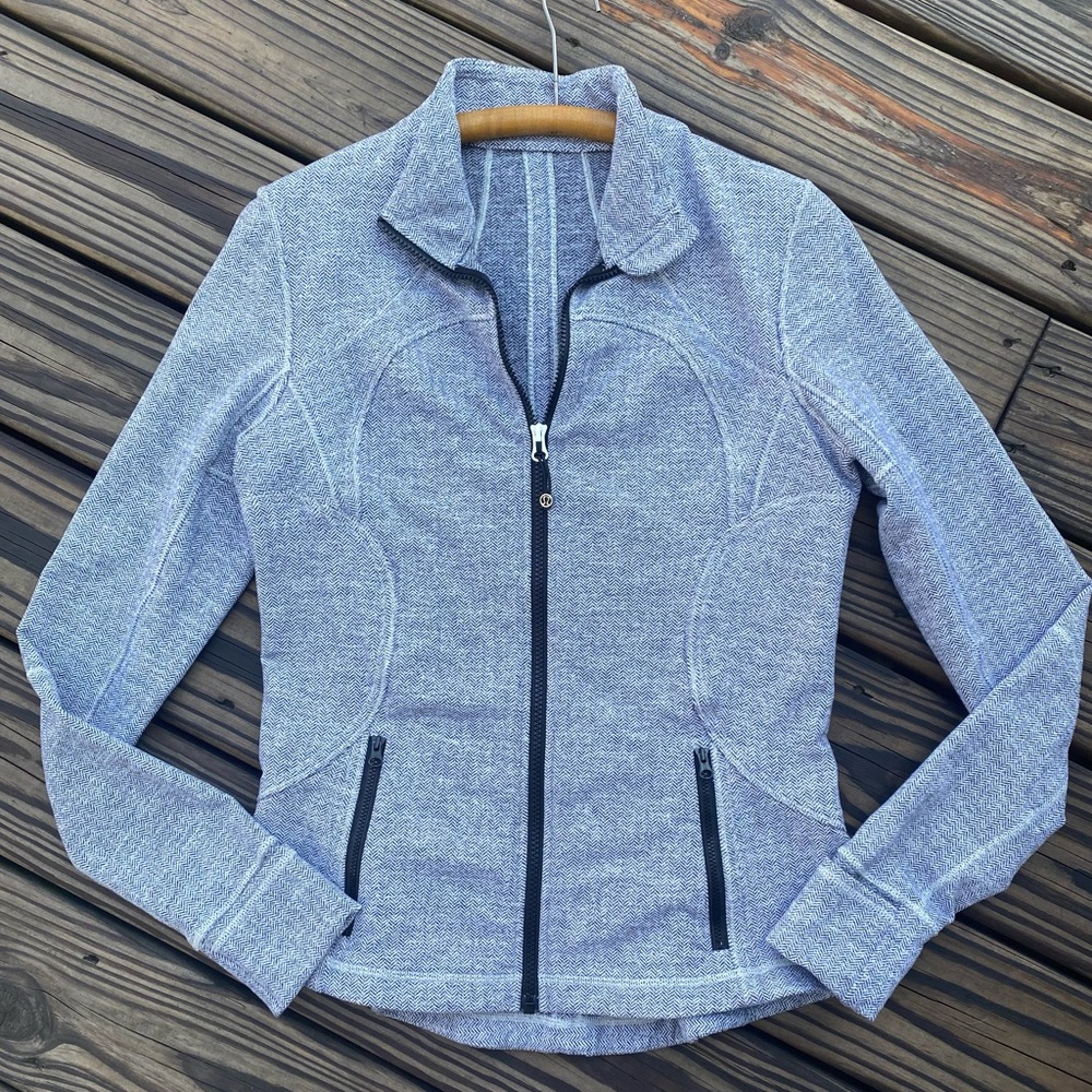 Lululemon Forme Full Zip Jacket Herringbone Print